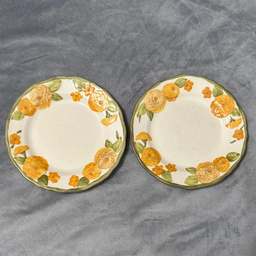 Vintage Metlox‎ Poppytrail Sculpted Zinnia 1960's Ceramic 8